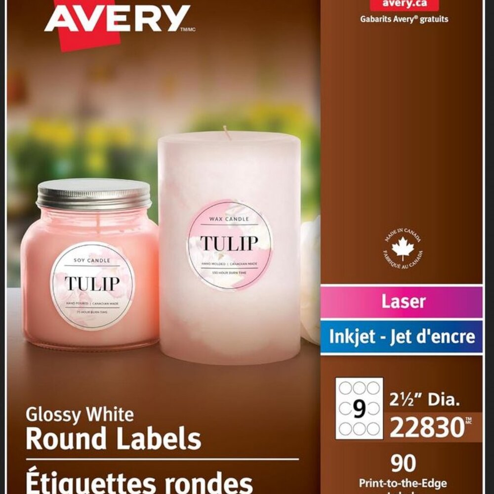 Avery Round Labels: #22830 - 90 labels